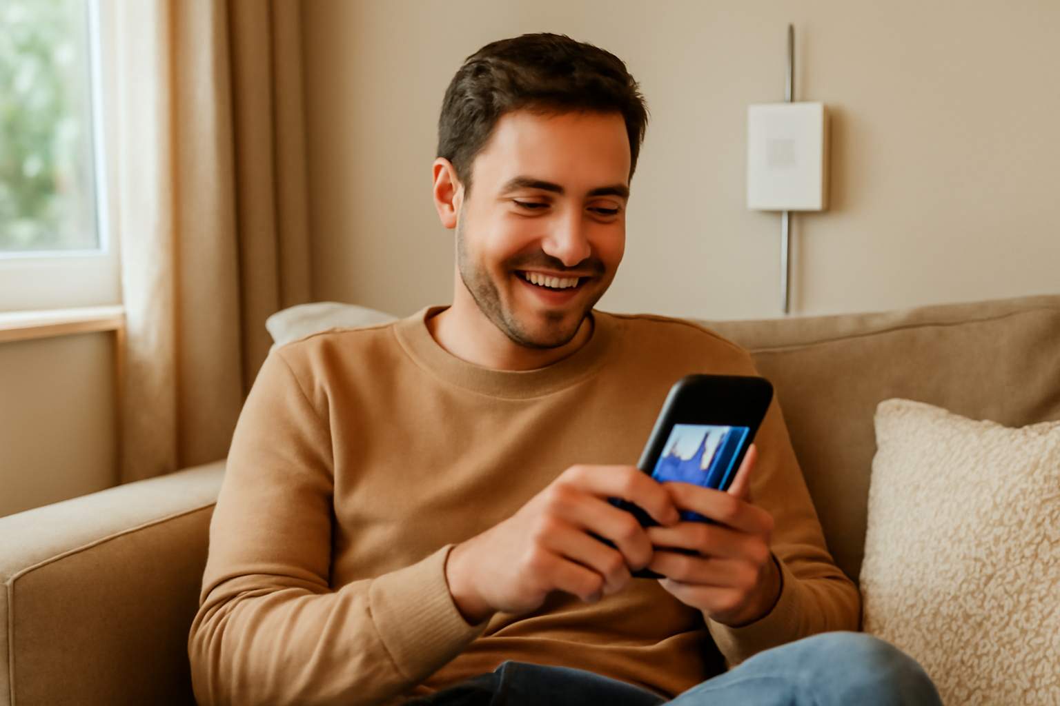 A signal booster installed inside a house to improve mobile reception and eliminate indoor dead zones.