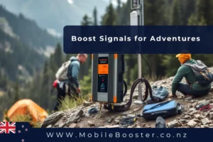 Remote area mobile signal boosters ensure reliable communication during hiking adventures.