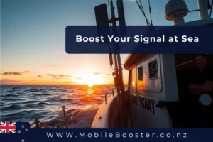 A boat with seamless connectivity thanks to a mobile signal booster